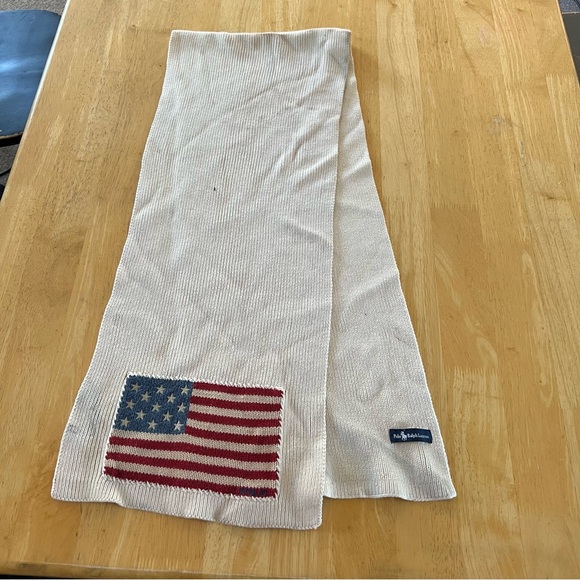 POLO RALPH LAUREN Vintage P Wing Bear Snowbeach Rare Stadium 1992 USA Scarves - Picture 1 of 8